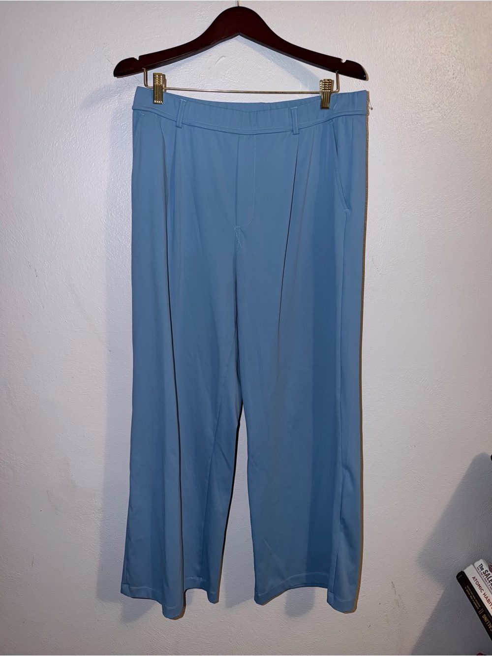HALARA Light Blue Wide-Leg Stretch Pants